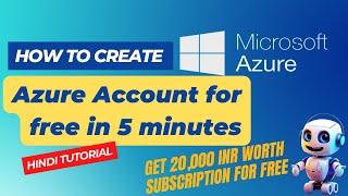 How To Create Azure Free Account | Azure Account Creation Without Credit Card | Get 20000 INR Credit