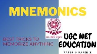 MNEMONICS - BEST MEMORY TIPS FOR UGC NET EDUCATION