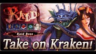 WOTV - Kraken Raid Level 100 Auto (slash atk featuring Ibara)