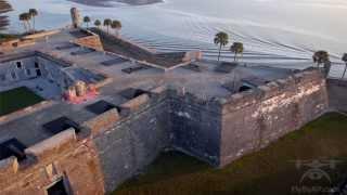 Aerial Video Castillo de San Marcos Stone Fort St. Augustine