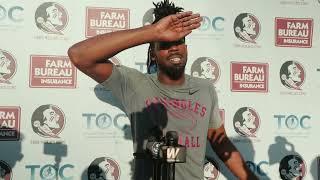 FSU Football | Kentron Poitier going over spring practice