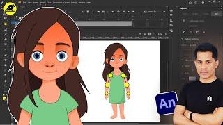 Rigging 2D Character Step By Step | Adobe Animate Full Course|Make 2D Cartoon| @LearnAnimationHindi