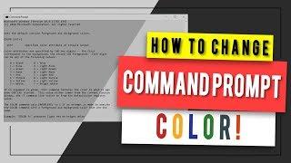 How To Change Color of the command prompt in Windows 10 (2021)