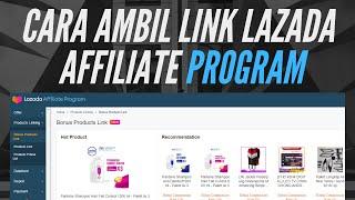 Cara Share Ambil Link Affiliate Lazada