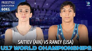 Jordyn RANEY (USA) vs. Adlan SAITIEV (AIN) | U17 WORLD CHAMPIONSHIPS 2024 | Qualification | FS 60Kg