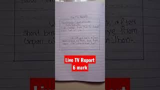 #shorts live tv report format #shorts format live tv report|plus one english exam important question