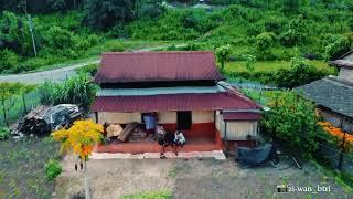 Drone video nepal _nepal village House.