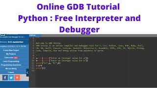 Online GDB Free  Interpreter and Debugger for Python