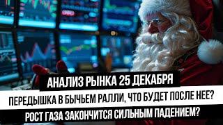 Анализ рынка 25 декабря. Бычье ралли в РФ продолжится? Газовое ралли - это ловушка? Что с золотом?