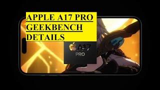 APPLE A17 PRO GEEKBENCH DETAILS