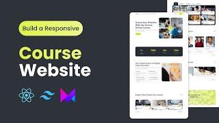 Build a Responsive Landing Page Course Website in React JS