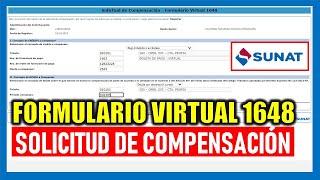 Solicitud de compensación - Formulario virtual 1648  SUNAT