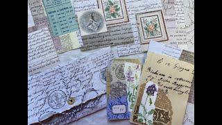 Junk Journal Part 1: what to make with printed letters | collage masterboard and trifold