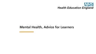 Mental Health, Advice for Learners