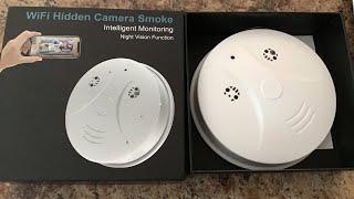 Hidden Camera Smoke Detector WiFi Spy Camera | Home Security Nanny Cams Unboxing and Review