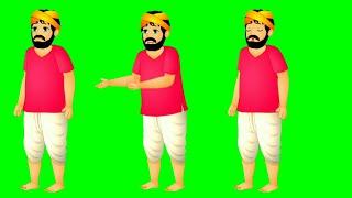 Free Green Screen Cartoon Character