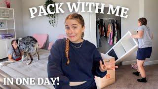 I Move Tomorrow & I haven't Started Packing...PACK WITH ME IN ONE DAY!