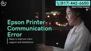 Epson Printer Communication Error