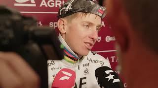 Tadej Pogačar - Interview at the finish - Strade Bianche 2025