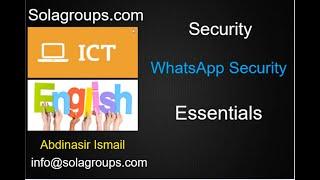 WhatsApp Security with SolaGroups