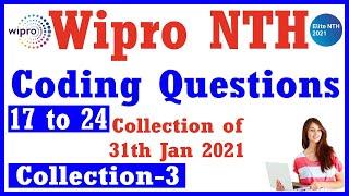 Wipro NTH Coding Questions | Wipro coding questions collection | Wipro 2021 Questions | Collection 3