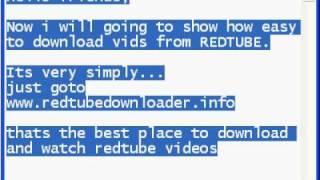 Redtube video download - How to - Watch and Downlaod online