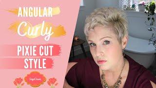 Angular Curly Pixie Cut Style