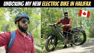 Unboxing My New Electric Bike in Canada Worth  ₹180,000 | For Food Delivery & Students | SPACEVELO