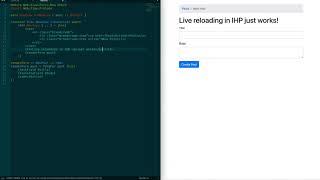 IHP Live Reloading Demo