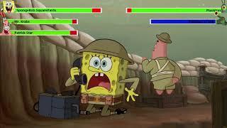 The SpongeBob Movie: Sponge Out of Water (2015) Food Fight with healthbars
