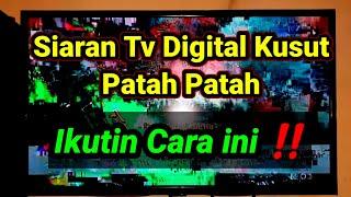 Cara mengatasi siaran tv digital   dengan stb || set top box gambar patah patah seperti cd rusak