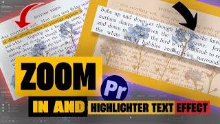 How to Text Highlight and Text Zoom in Premiere Pro