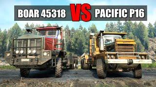 Snowrunner Boar 45318 vs Pacific P16 | Best Heavy Hauler