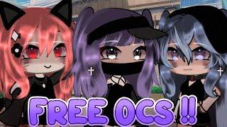 ─ִ ׂ⌖ Free Ocs | girls version with names n black outfit | ° gacha life °