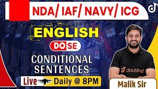 NDA 2 / IAF /NAVY / ICG / English Classes | Does | Conditional Sentences | Doubtnut Defence