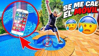 SE ME CAE EL MÓVIL A LA PISCINA HACIENDO PARKOUR *se rompe*