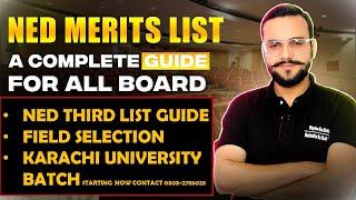 NED 2024 3rd Merit List Understanding | Closing | Regular Self Sponsor | Karachi University Batch