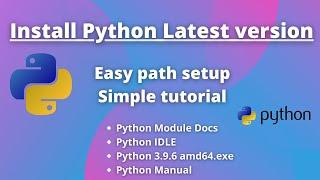 How to install python latest version 3.9.6 on Windows In Tamil | ADD PYTHON 3.9 TO PATH