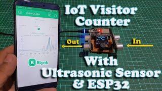 IoT Visitor Counter and Automatic Light Control using ESP32 Ultrasonic Sensor and Blynk