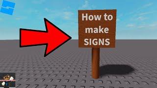 How to Make Signs in Roblox Studio!