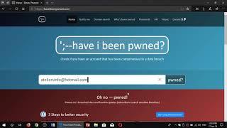 Have I been Pwned and What to do if you have been in a data breach