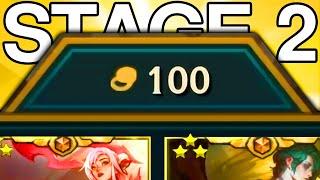 100 GOLD ON STAGE 2 "WORLD RECORD" ⭐⭐⭐ | TFT SET 11