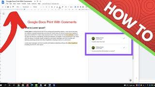 Google Docs Print With Comments - How To