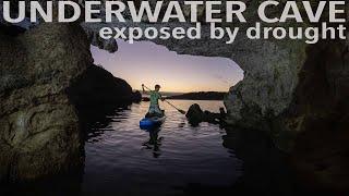 HIDDEN UNDERWATER CAVES exposed by Texas drought in Canyon Lake Texas...