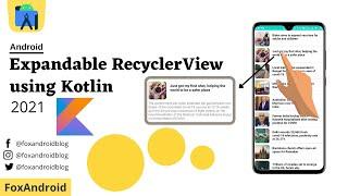 Expandable RecyclerView using Kotlin - Android Studio Tutorial | Kotlin | Foxandroid