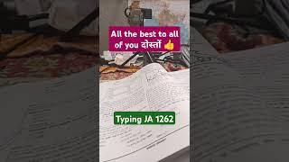 ALL THE BEST दोस्तों  JA 1262 TYPING