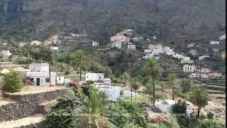 Aerial Stock Footage: Drone footage of Valle Gran Rey on La Gomera island