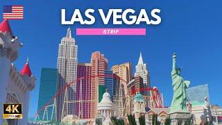 [4K] Las Vegas Strip Walking Tour️ [FULL VERSION] virtual walk Documentary Hotels Travel Guide ‍️