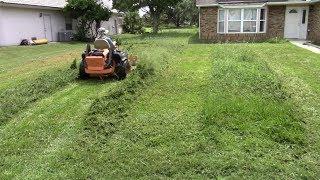 Realtime mowing 20 - full clips from vlog 48 tall grass clean up