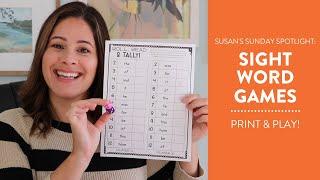 Sight words games and activities for kindergarten and first grade